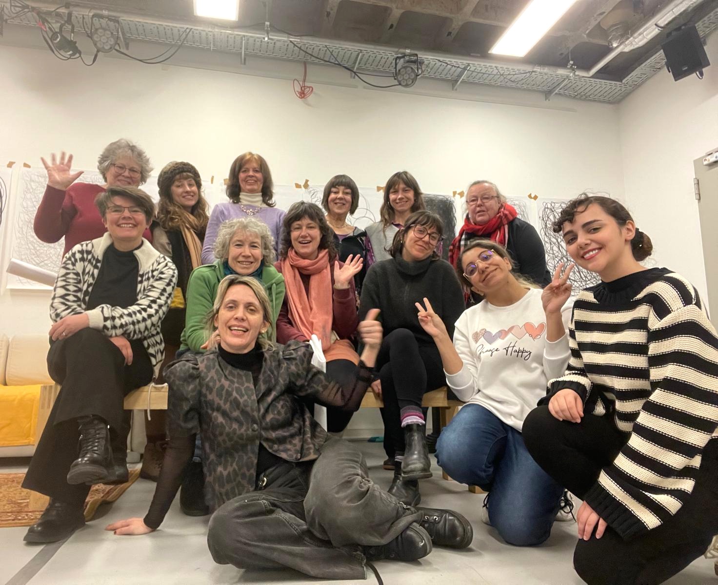 Gruppe im Atelier